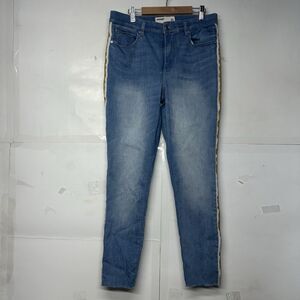 Garage Juniors Skinny Jeans Size 11 Blue Denim Side Stripe Stretch